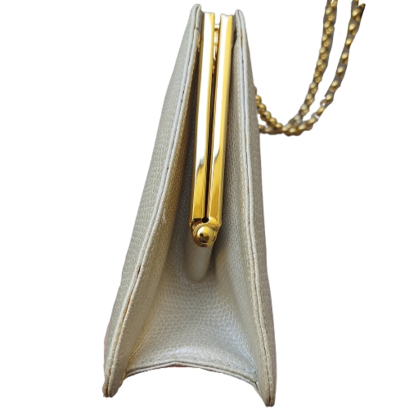 Marlene Gaines Vintage Irredesent Textured Leather Evening Bag - Picture 2 of 12